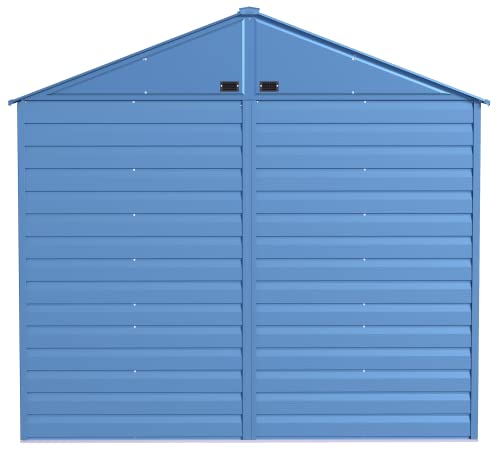 Arrow Shed Select 8' x 8' Outdoor Lockable Steel Storage Shed Building, Blue Grey