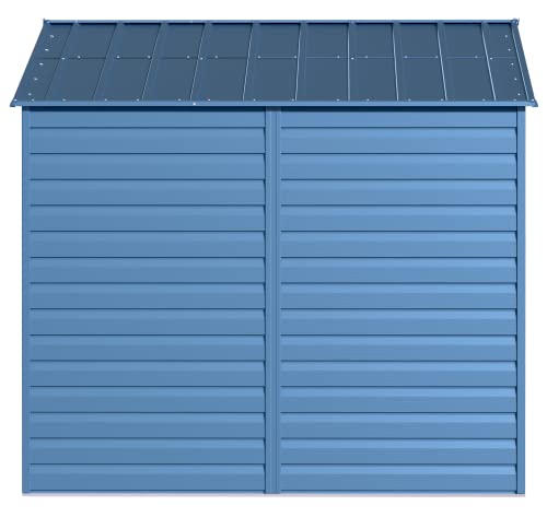 Arrow Shed Select 8' x 8' Outdoor Lockable Steel Storage Shed Building, Blue Grey