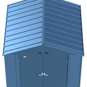 Arrow Shed Select 8' x 8' Outdoor Lockable Steel Storage Shed Building, Blue Grey