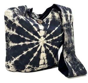 original collections black and white tie dye crossbody shoulder bag large