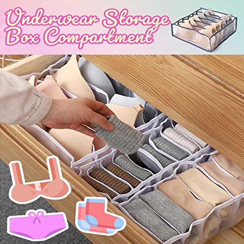 Underwear Drawer Organizer 3 Set Sock Organizer Apartment Essentials for First Apartment College Dorm Room Essentials Foldable Nylon Mesh Closet Organizer Dresser Organizer for Underwear,Socks