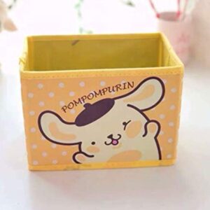 Kerr's Choice Collapsible Storage Bin Yellow Foldable Baskets | Kawaii Office Desk Room Decoration Cute Room Decor