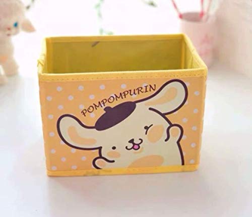 Kerr's Choice Collapsible Storage Bin Yellow Foldable Baskets | Kawaii Office Desk Room Decoration Cute Room Decor