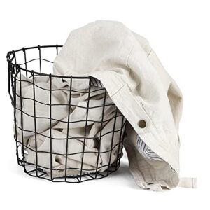 Large Laundry Basket, Wire Baskets with Handles Easy Carry Bags Storage Organizer Baskets