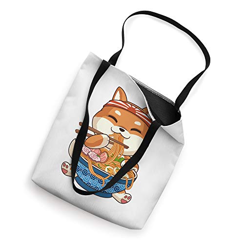 Kawaii Cute Anime Shiba Inu Dog Otaku Japanese Ramen Noodles Tote Bag