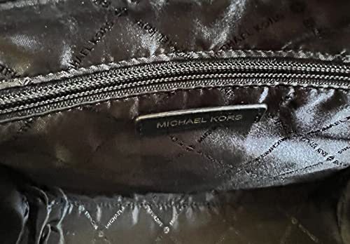 Michael Kors Avril Large Top Zip Slouch Satchel Crossbody Black Leather