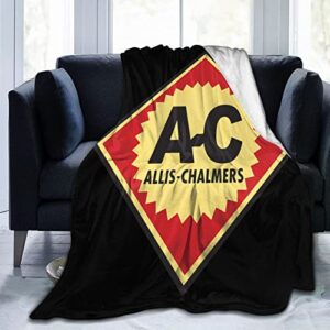 ultra soft allis chalmers throw blanket lightweight flannel fleece bed blanket for couch sofa living room fuzzy blanket for adults kids 80″x60″