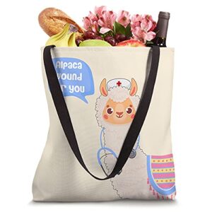 Alpaca Wound for You Cute Llama Wound Care Nurse Gift Tote Bag