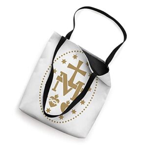 Miraculous Medal of Virgin Mary Catholic Saint Tote Bag