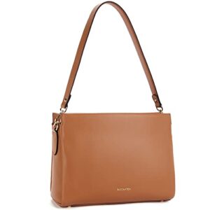 bostanten women’s shoulder handbags leather designer purses crossbody bags with triple compartment