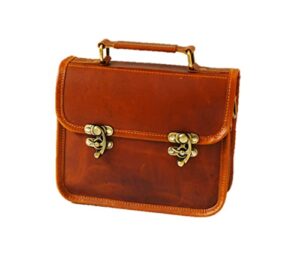 jony vintage handmade genuine leather purse for women’s shoulder messenger crossbody bag, brown (9″ l x 7″ h x 3″ w)