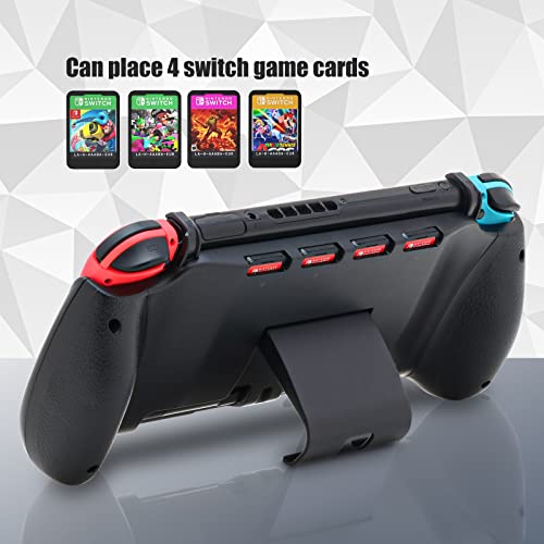 ECHZOVE Grip for Nintendo Switch OLED, Comfortable and Ergonomic Gaming Portable Protective Handheld Grip, Accessories for Switch 2021 with Game Storage and Desktop Stand - Black