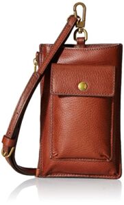 fossil women’s rio leather phone crossbody wallet