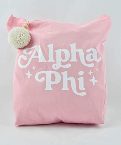 Sorority Shop Alpha Phi Retro Pom Pom Tote Bag