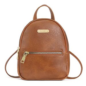 cluci small backpack for women cute mini leather purse for teen girls daypack convertible travel shoulder bag