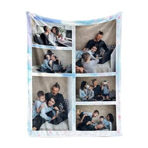 mihosi custom blanket customized blankets with photos personalized picture blankets for adults and kids customized gift blanket for wife, husband, family, friends 40″x60″