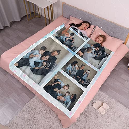 MIHOSI Custom Blanket Customized Blankets with Photos Personalized Picture Blankets for Adults and Kids Customized Gift Blanket for Wife, Husband, Family, Friends 40"x60"
