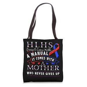 hlhs awareness hypoplastic left heart syndrome mother tote bag