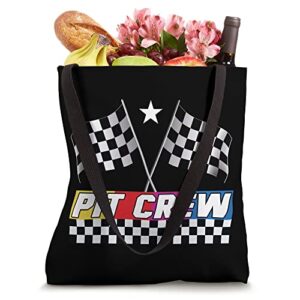 Pit Crew Racing Day for Stock Car Race Day Parties Tote Bag