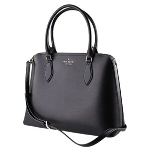 kate spade women’s darcy large satchel leather handbag (black)