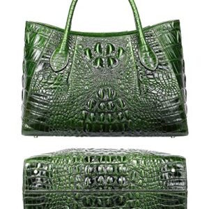 PIJUSHI Women Handbags Crocodile Top Handle Bag Designer Satchel Bags For Women Wristlet Wallet for Women Crocodile Leather Wallet Ladies Clutch Purse