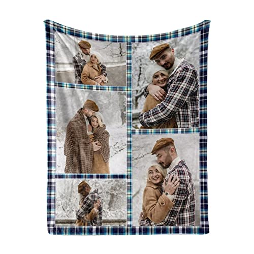 MIHOSI Custom Blanket Customized Blankets with Photos Personalized Picture Blankets for Adults and Kids Customizable Gifts - Mothers Day, Christmas, Fathers Day 32"x48"