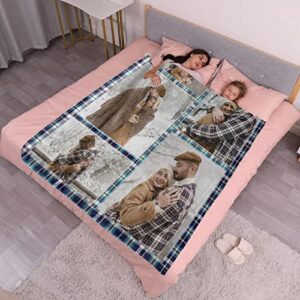 MIHOSI Custom Blanket Customized Blankets with Photos Personalized Picture Blankets for Adults and Kids Customizable Gifts - Mothers Day, Christmas, Fathers Day 32"x48"