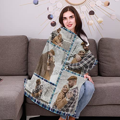 MIHOSI Custom Blanket Customized Blankets with Photos Personalized Picture Blankets for Adults and Kids Customizable Gifts - Mothers Day, Christmas, Fathers Day 32"x48"