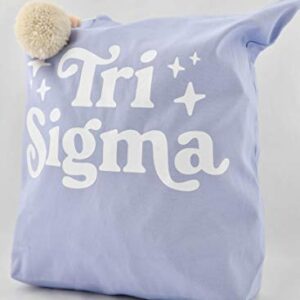 Sigma Sigma Sigma Retro Pom Pom Tote Bag