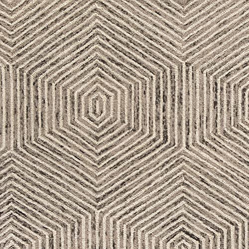 New Home Geometric Honeycomb Hand-Tufted Wool Area Rug - 5' x 7'