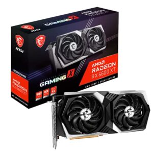 MSI Gaming AMD Radeon RX 6600 XT 8GB GDDR6 128-Bit HDMI/DP Torx Fan RGB Graphics Card (RX 6600 XT Gaming X 8G)