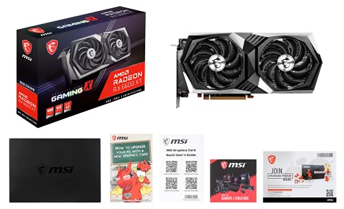 MSI Gaming AMD Radeon RX 6600 XT 8GB GDDR6 128-Bit HDMI/DP Torx Fan RGB Graphics Card (RX 6600 XT Gaming X 8G)