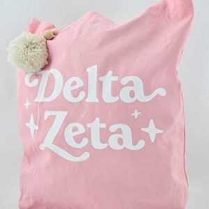 Sorority Shop Delta Zeta Retro Pom Pom Tote Bag