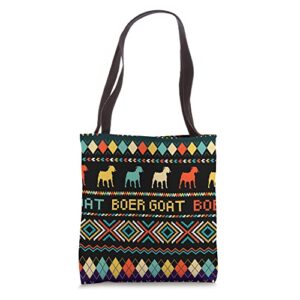 boer goat love pattern tribal vintage retro classic tote bag