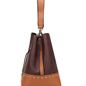 MKF Crossbody Bucket Hobo Bag for Women Handbag & Wristlet Wallet Purse Set – PU Leather Top Handle Shoulder Strap