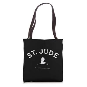 st. jude children’s research hospital logo black tote bag