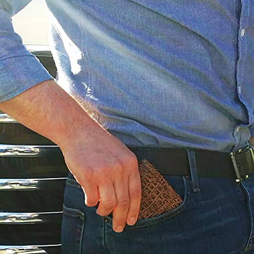 Taxi Wallet - Soft Leather, Blue Moon – A Simple, Compact, Front Pocket, Folding Wallet, that holds Cards, Coins, Bills, ID – for Men & Women