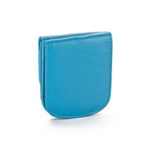 Taxi Wallet - Soft Leather, Blue Moon – A Simple, Compact, Front Pocket, Folding Wallet, that holds Cards, Coins, Bills, ID – for Men & Women