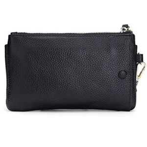 YALUXE Wristlet for Women Genuine Leather Crossbody Clutch Cellphone Smartphone Wallet Vintage Purse Travel