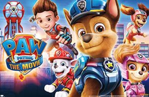 trends international nickelodeon paw patrol movie-theatrical wall poster, 22.375″ x 34″, unframed version for bedroom