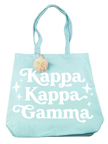 Sorority Shop Kappa Kappa Gamma Retro Pom Pom Tote Bag