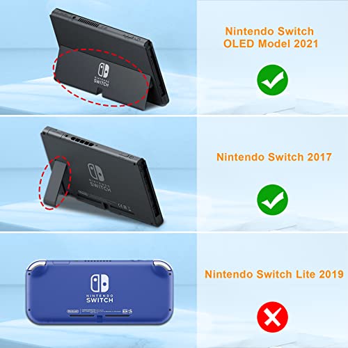 Fintie Carrying Case for Nintendo Switch OLED Model 2021/Switch 2017, [Shockproof] Hard Shell Protective Cover Travel Bag w/10 Game Card Slots for Switch Console Joy-Con & Accessories, Evening Ombre