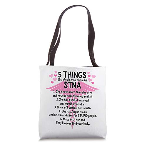 STNA Nurse Nurses Week Nursing School Mothers Day Women Her Tote Bag