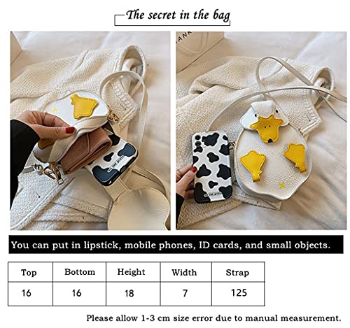 Duck Purse Small PU Leather Crossbody Bag 3D Cartoon Ducking Shoulder Bag Coin Purse Clutch Wallet for Girls Women