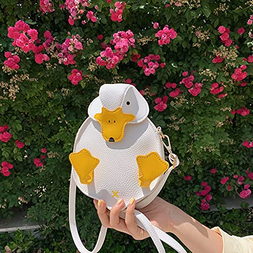 Duck Purse Small PU Leather Crossbody Bag 3D Cartoon Ducking Shoulder Bag Coin Purse Clutch Wallet for Girls Women