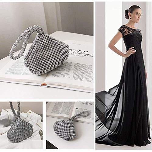 JIAN YA NA 2 Pcs Fashion Women Bridesmaid Lady Girl Bride Evening Clutch Bag for Prom Cocktail Party Wedding Engagement