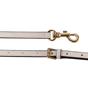 Allzedream Genuine Leather Purse Strap Adjustable Crossbody Handbag Replacement Straps 0.48 Inch Width (White)
