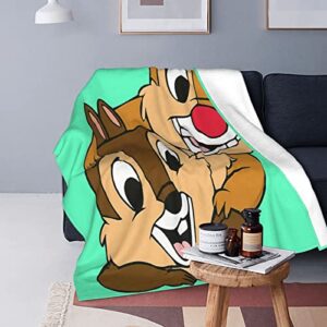erter boutique throw blanket chip n dale super soft fleece throw blankets,fuzzy plush blanket oversized,thin lightweight blanket for all season 6050 in, black, 60inx50in young