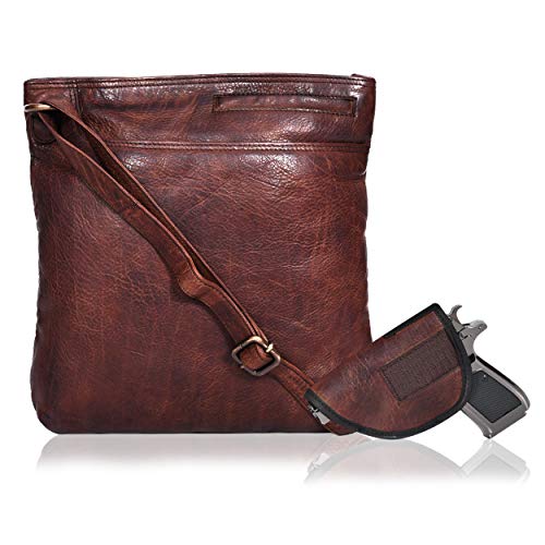 Brown Vintage Stylish Sling Bag for Women Over the Shoulder Purses Detachable Strap