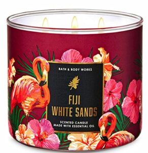 white barn bath and body works, 3-wick candle w/essential oils – 14.5 oz – 2021 spring scents! (fiji white sands)